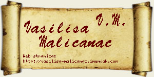 Vasilisa Maličanac vizit kartica